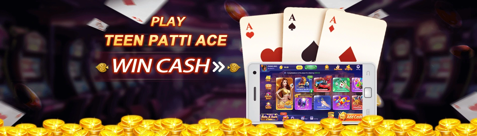 play TeenPatti Ace win cash